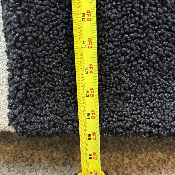 J. Crew Scarf Adult Black Sherpa Pull Through Thick 55"x10" NEW - Picture 5 of 6